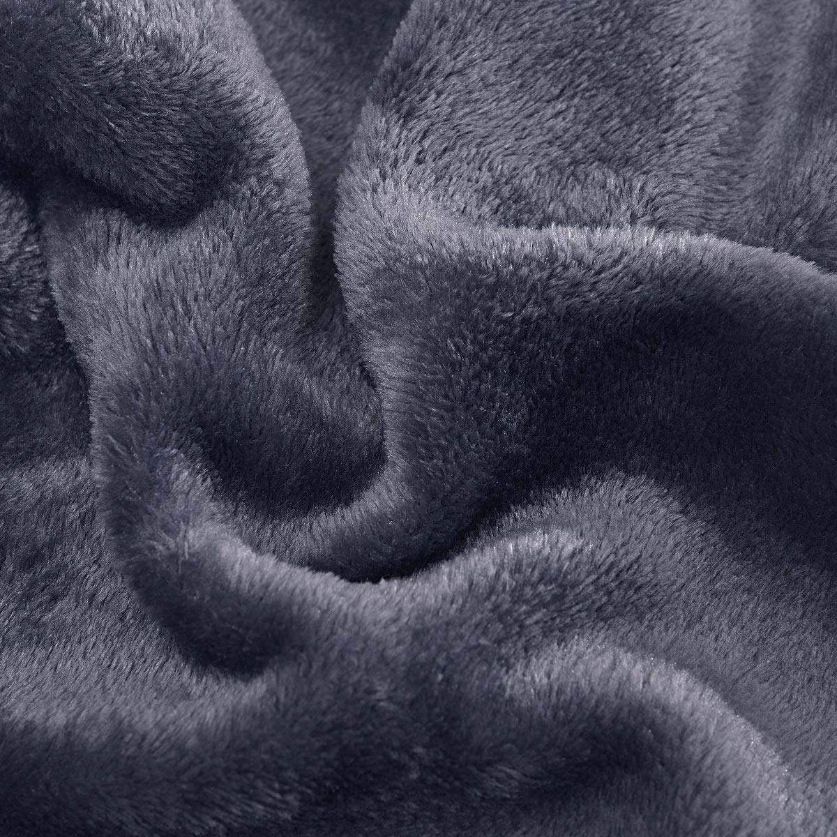 STGAO Manta Terciopelo 170 x 260 cm Multiusos Mantilla Grande de Franela para Sófas Ligera, Transpirable, para Sofá, Cama, Viaje, Sala de Estar, Gris Oscuro
