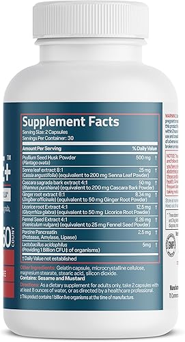 Miniatura 2 de Bronson Advanced Colon Cleanse - Fórmula prémium de limpieza y desintoxicación con cáscara de psyllium, hoja de senna, cascara sagrada, raíz de