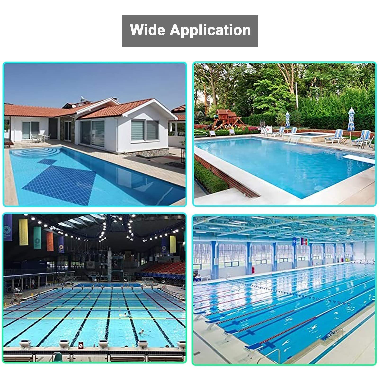 Cobertor Solar para Piscinas Cubiertas de invierno para piscina de alta resistencia azul, cubierta segura de red de hojas duradera para patio trasero al aire libre, alfombrilla de marco rectangular,