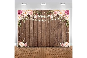 Floral Background: Rustic Wood Floral 7x5ft Sensfun Backdrop