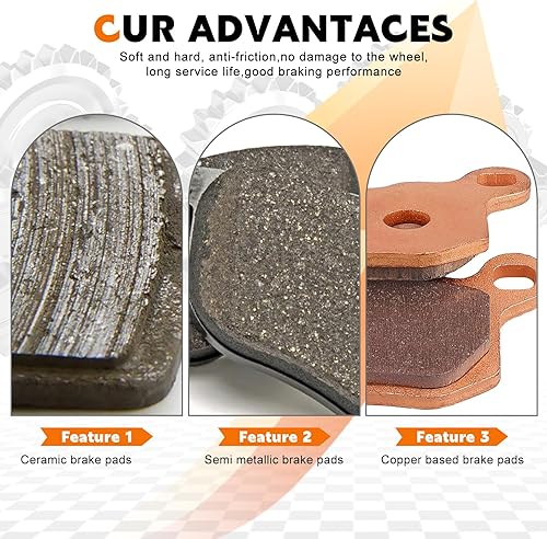 Miniatura 5 de Pastillas de freno sinterizadas para Can-Am Defender Delanteras RearHD9 HD8 HD7 2016 2017 2018 2019 2020 2021