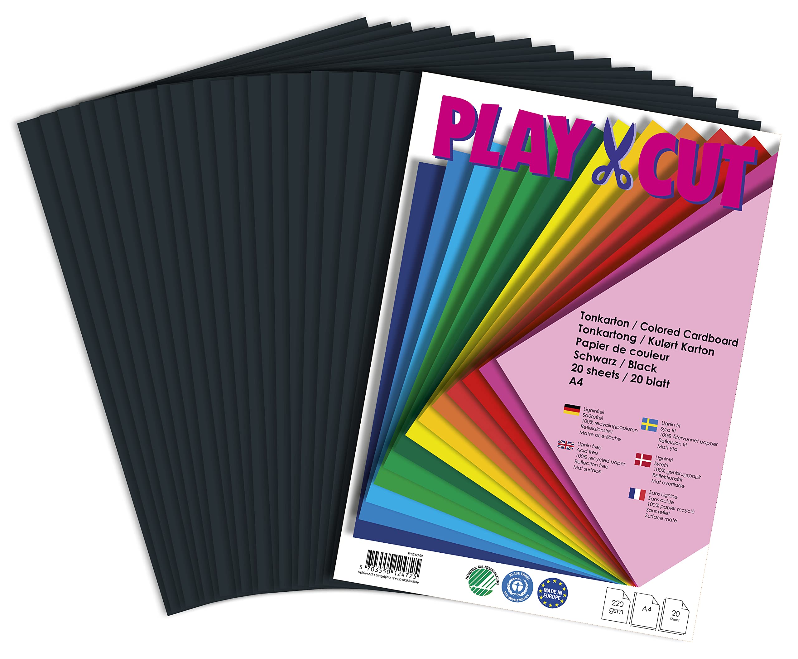 Cartoncino Nero A4 - 50 Fogli Da 220 G/m² | Per Fotorafie, Disegni E Lavoretti Creativi