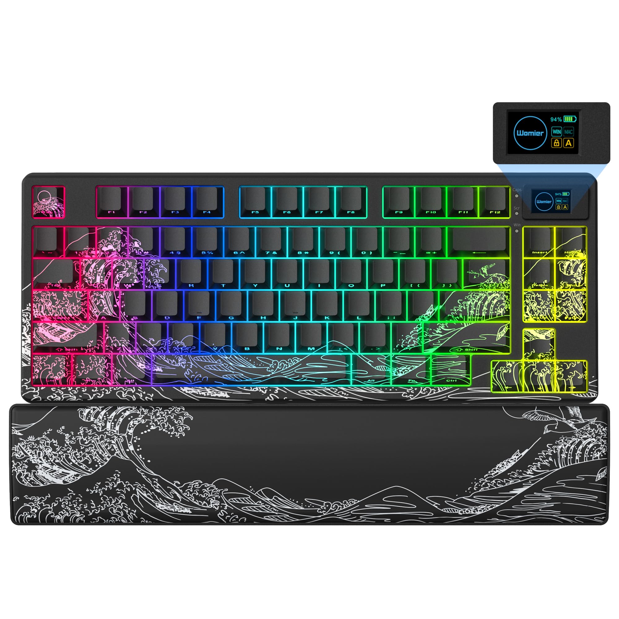Womier S-K80 夜の海テーマ　75%サイズ Womier SK80 75% Themed Mechanical Keyboard with Multimedia