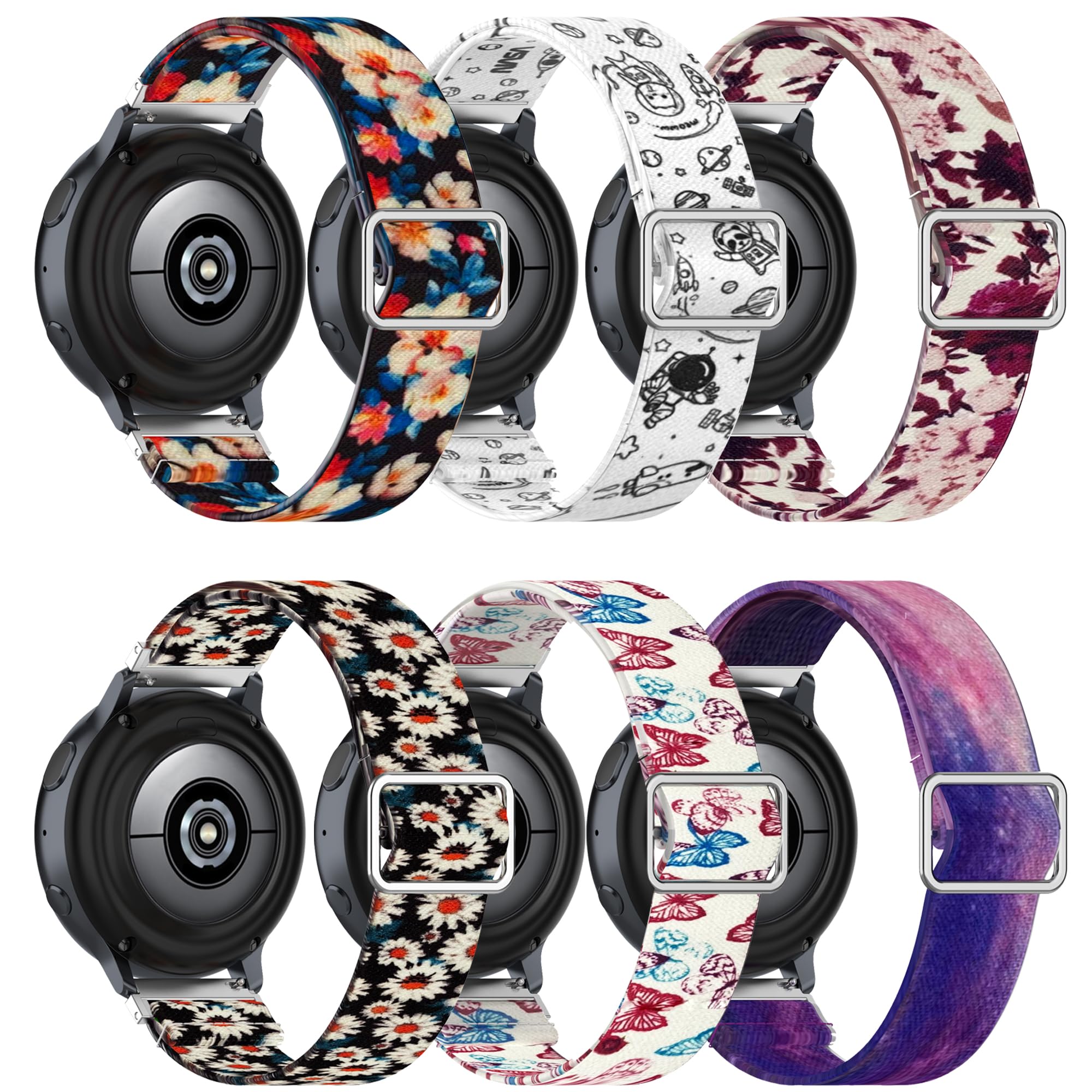 E ECSEM Stretchy Bands Intended for OYV TGW008 Bands, Quick Release Soft Breathable Elastic Watch Strap Wristbands for OYV TGW008 & OYV TGW101 Smartwatch for Women Girls