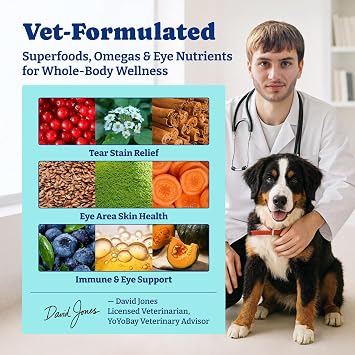 Tear Stain Support Chews for Dogs, Eye Health & Immune Supplement