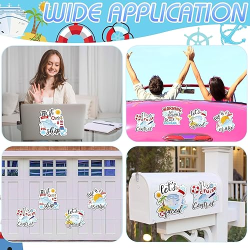 Miniatura 7 de Geiserailie 5 piezas de decoración magnética para puerta de crucero, imanes grandes para puerta de crucero, imanes de pared de yate, decoración