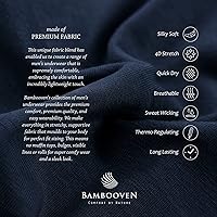 Vista 6 de BAMBOOVEN Camisetas para hombre de rayón hechas de bambú, ajuste moderno, camiseta interior que absorbe la humedad, cuello redondo, camisetas
