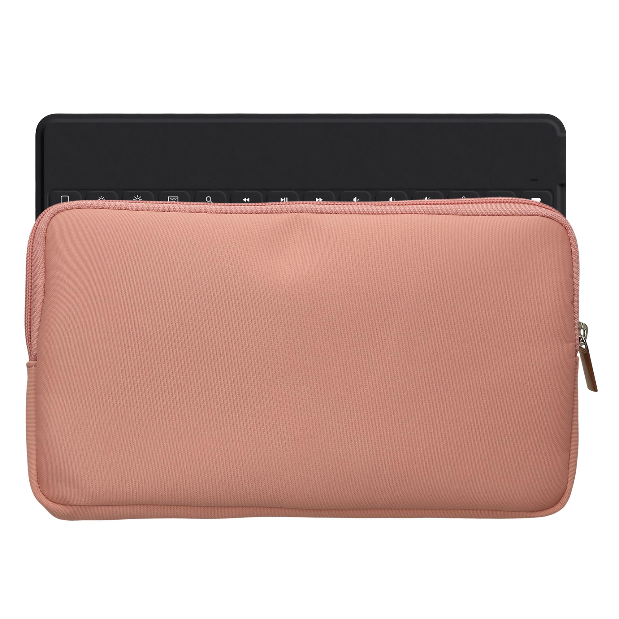 kwmobile Nylon Keyboard Zip Case Compatible with Logitech Keys-to-GO Case - Pastel Peach