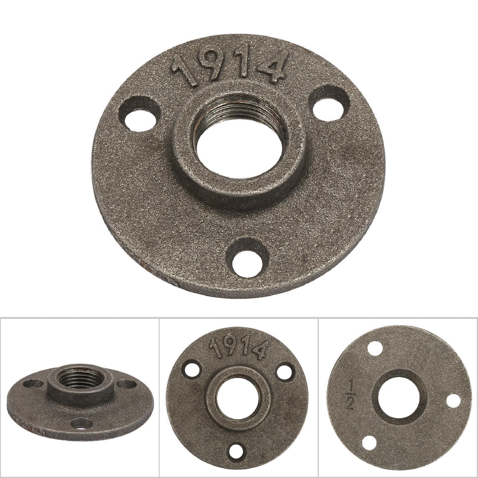 Gewindeflansche Bodenflansch Aluminiumflansch 10 Stück Flanschbasis mit 3 Löchern für Rohrverschraubung 1/2 Zoll
