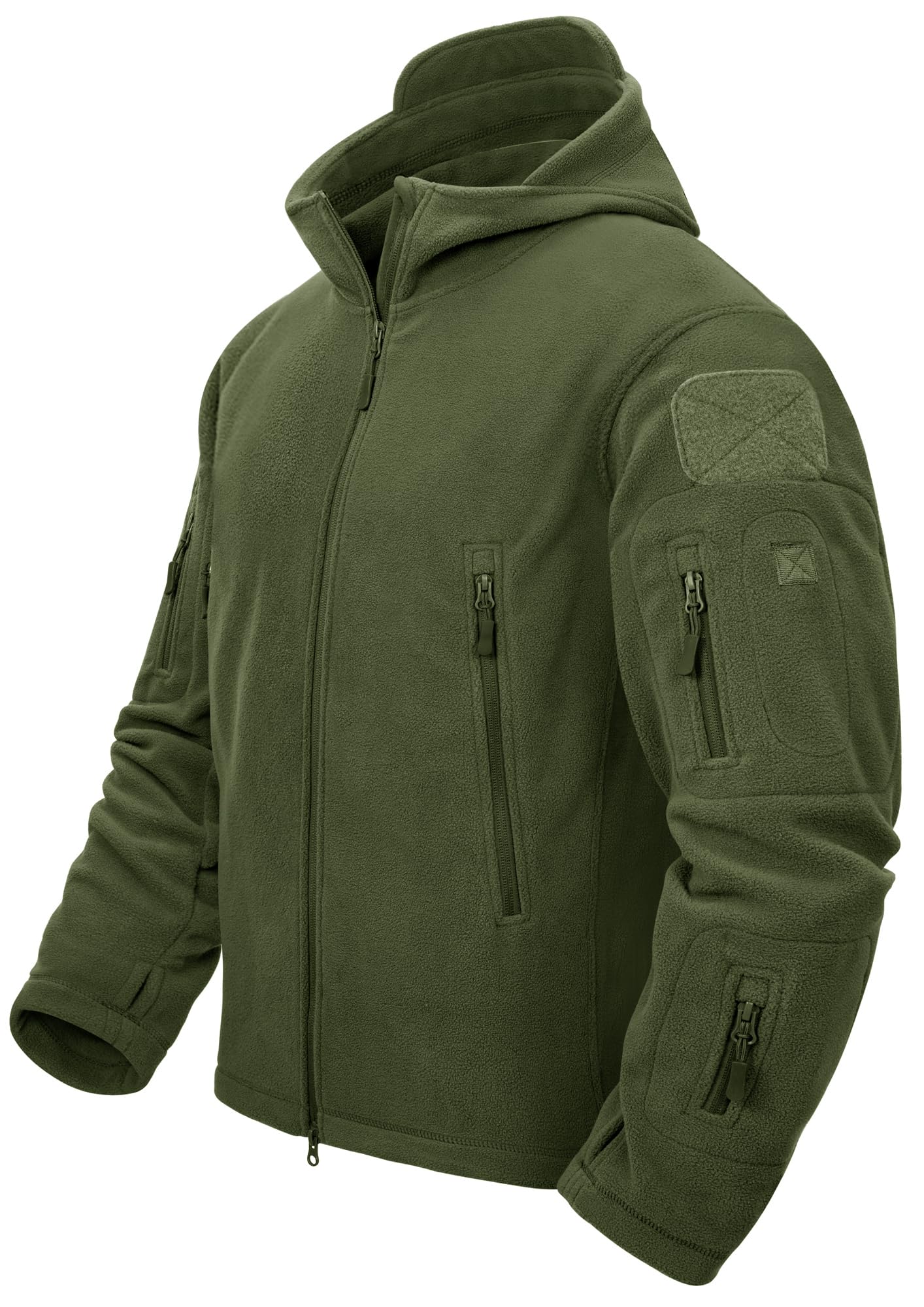 Windproof Men's Fleece Jacket Full Zip Work Tactical Military Hoodies