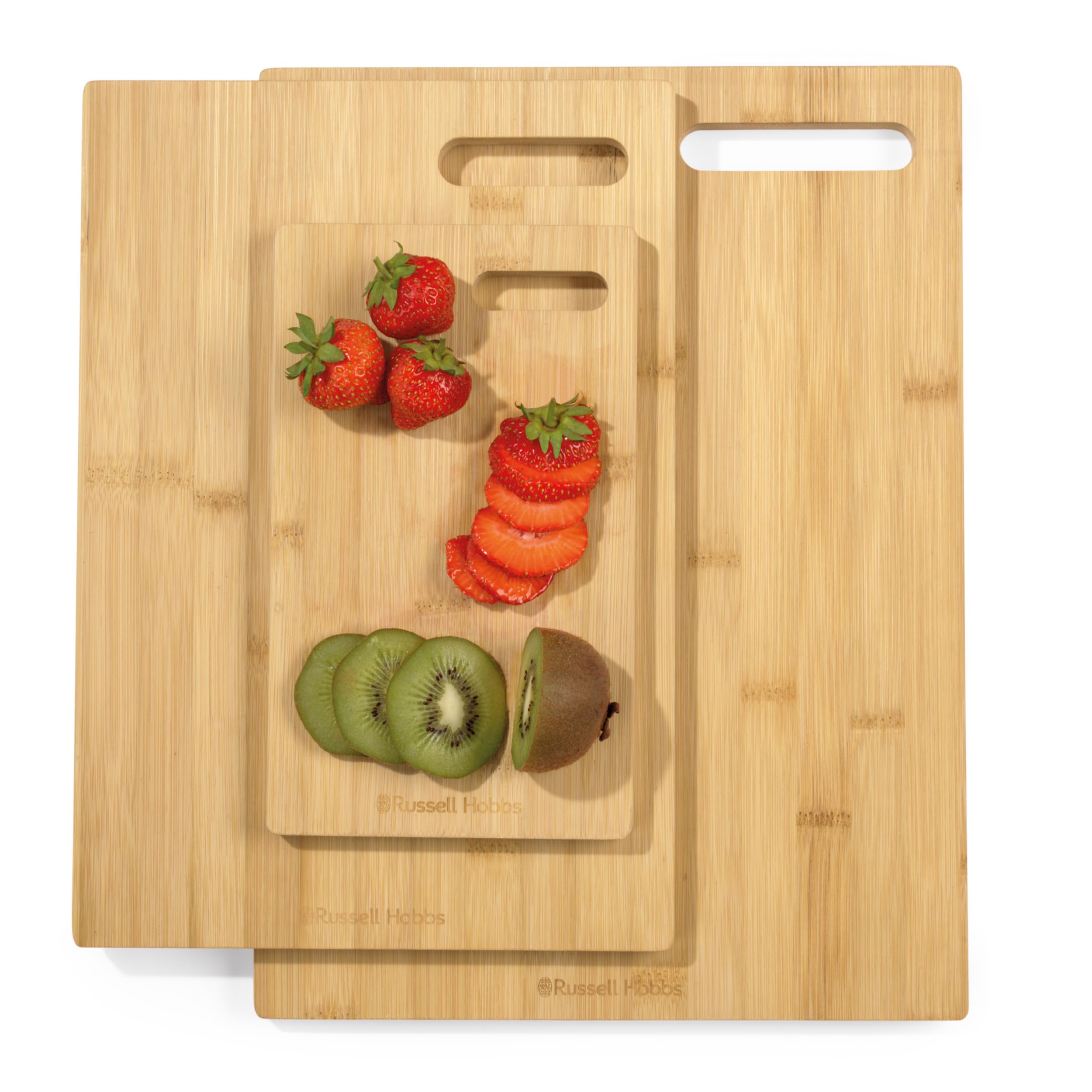 Russell Hobbs  Brown Rh 3Pc Bamboo Board Se 00, Sports Direct