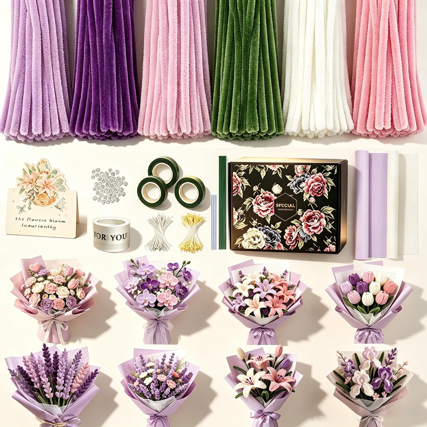 Akanelvy 600 PCS Pipe Cleaners Craft, 6 Color Pastel Pipe Cleaners Bulk