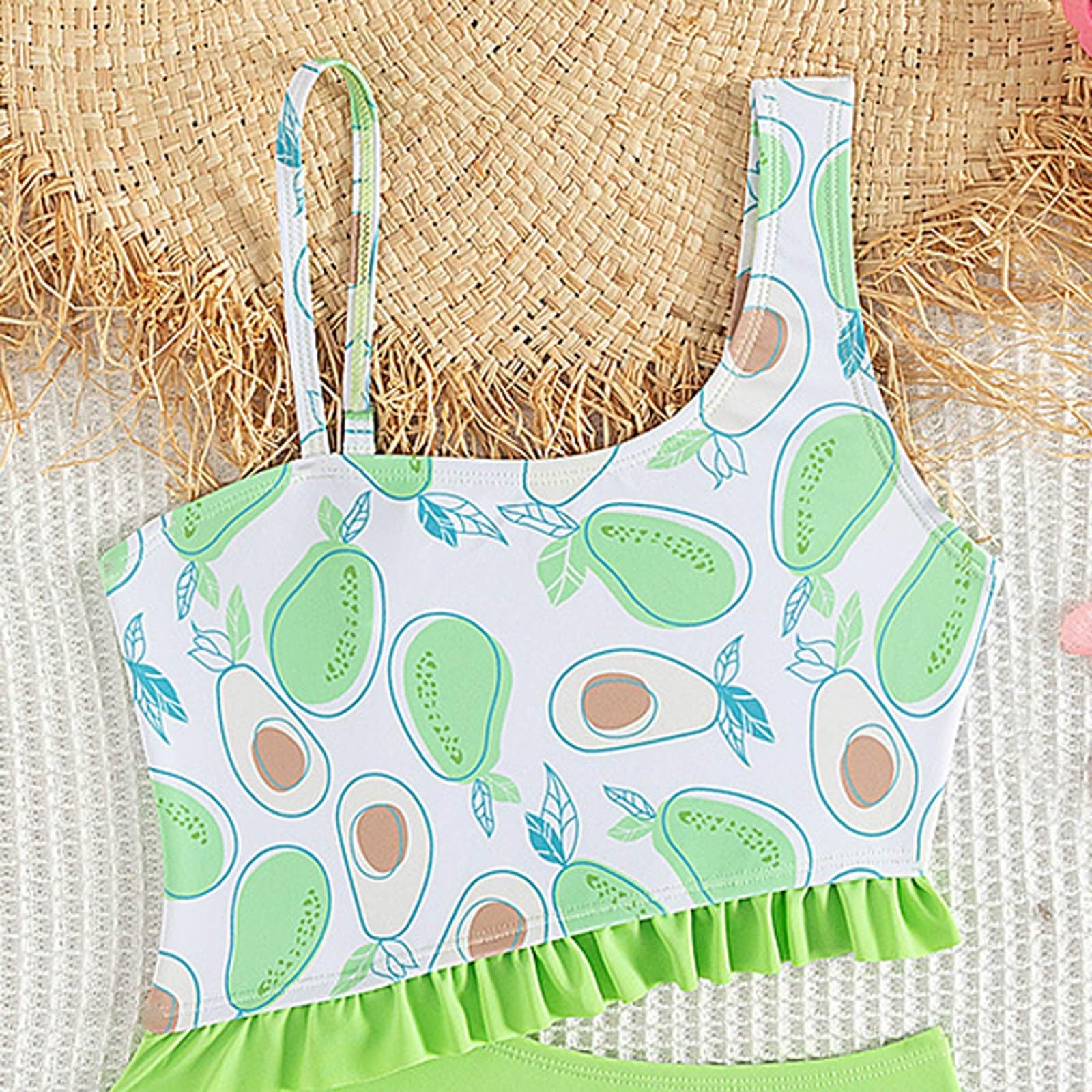 Swim Shirtgirls Niños Niño Niñas Primavera Verano Estampado Sin Mangas Vacaciones Chaleco Pantalones Cortos Playa Traje de Baño Ropa