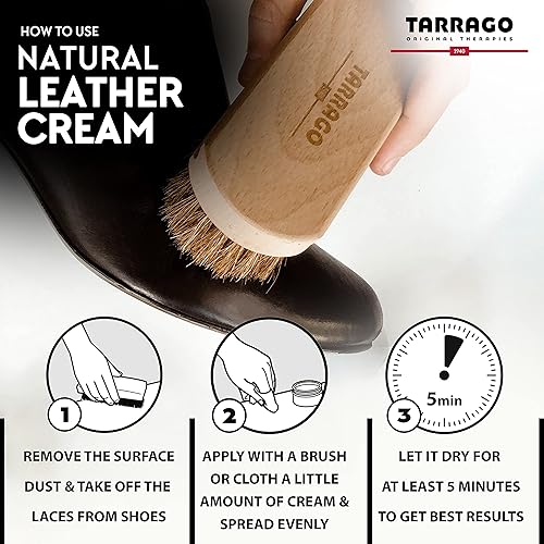 Miniatura 5 de Tarrago Crema de cuero natural – Tarro de 1.7 fl oz – Nutritiva, impermeabilizante y limpiadora para piel suave y aceitada Fórmula transpirable,