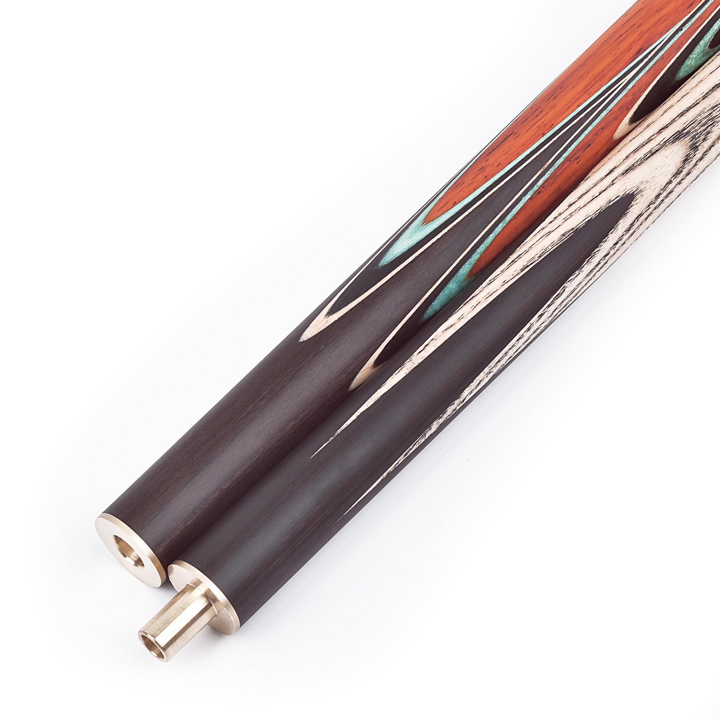 WAYMARK Snooker-Queue-Set, Rengas, Walnussholz, handgefertigt, 144,8 cm, 524,5 g, 3/4-Gelenk, 9,5 mm Snooker-Queue-Spitze mit Pool-Queue-Zubehör, 3/4 Snooker-Queue-Hülle, Snooker-Queue-Verlängerung