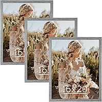 Vista 109 de Dark Brown 12x18 Frame Set of 3 - Rustic Woodgrain 12 x 18 Poster Frame with Plexiglass for Wall Gallery Display, 12x18 Picture Frame for Puzzles