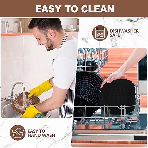 Miniatura 4 de 2 PCS Forros Cuadrados de Silicona para Freidora de Aire - Recipiente Reutilizable de 8 Pulgadas para Freidora de Aire - Accesorios para Freidora de