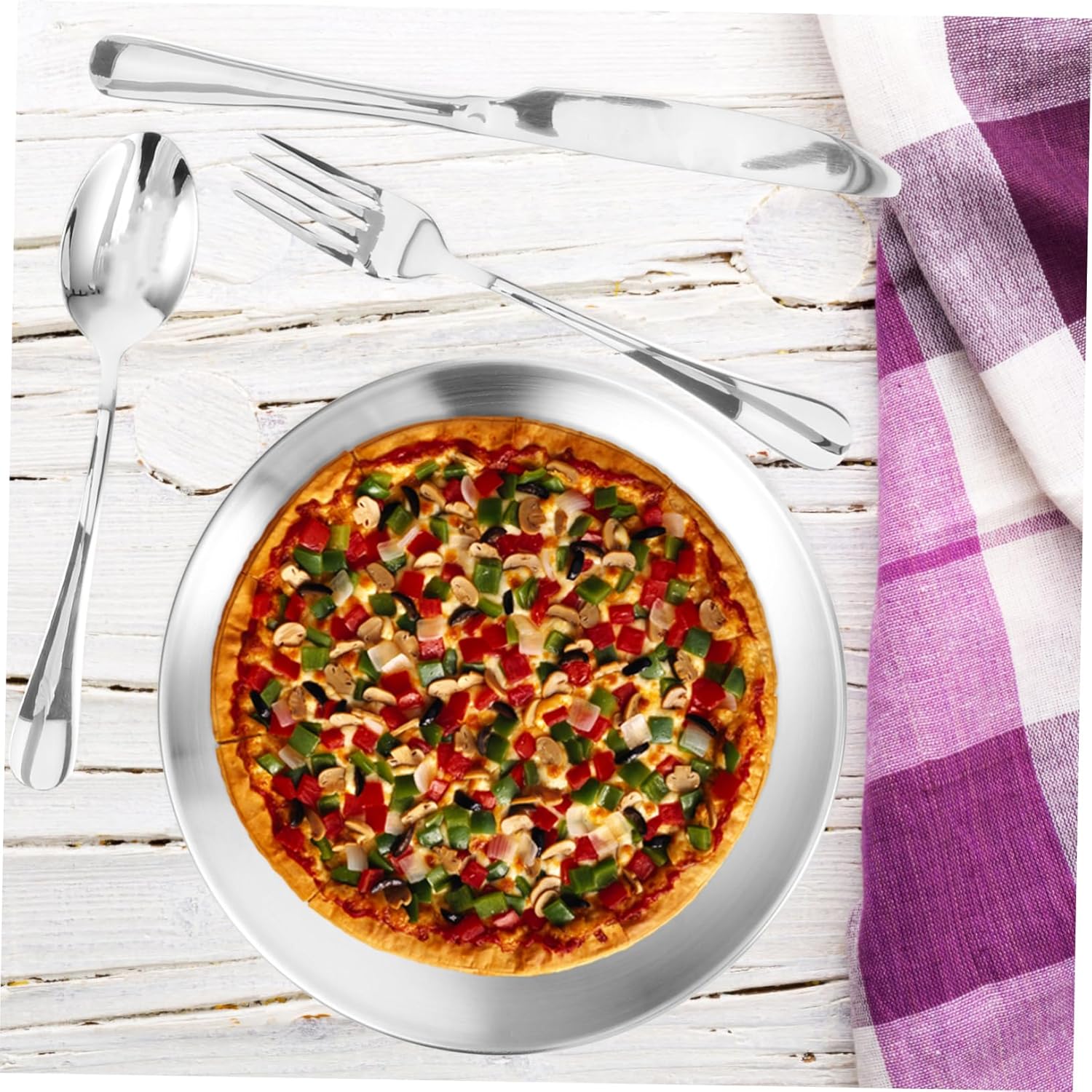 VICASKY 1set Stainless Steel Camping Utensil Set Portable Storage Reusable Cutlery Kit for Outdoor Dining for Camping Picnics and Barbecues