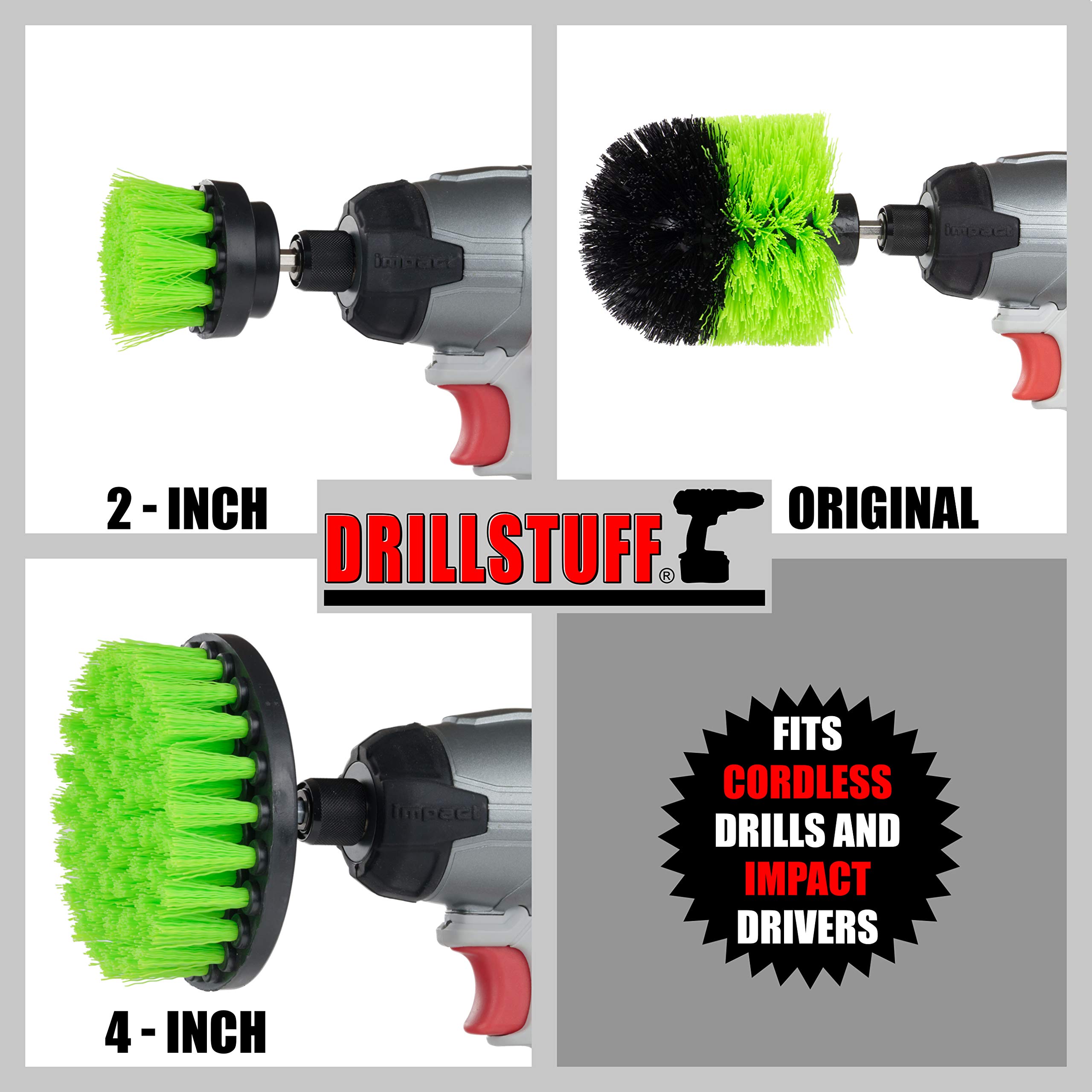 Electric Spin Brush Fixment Kit - Artykuły do czyszczenia kuchni - Wiertarka - Zestaw szczotek do czyszczenia kuchni - Akcesoria kuchenne - Środki do czyszczenia domu