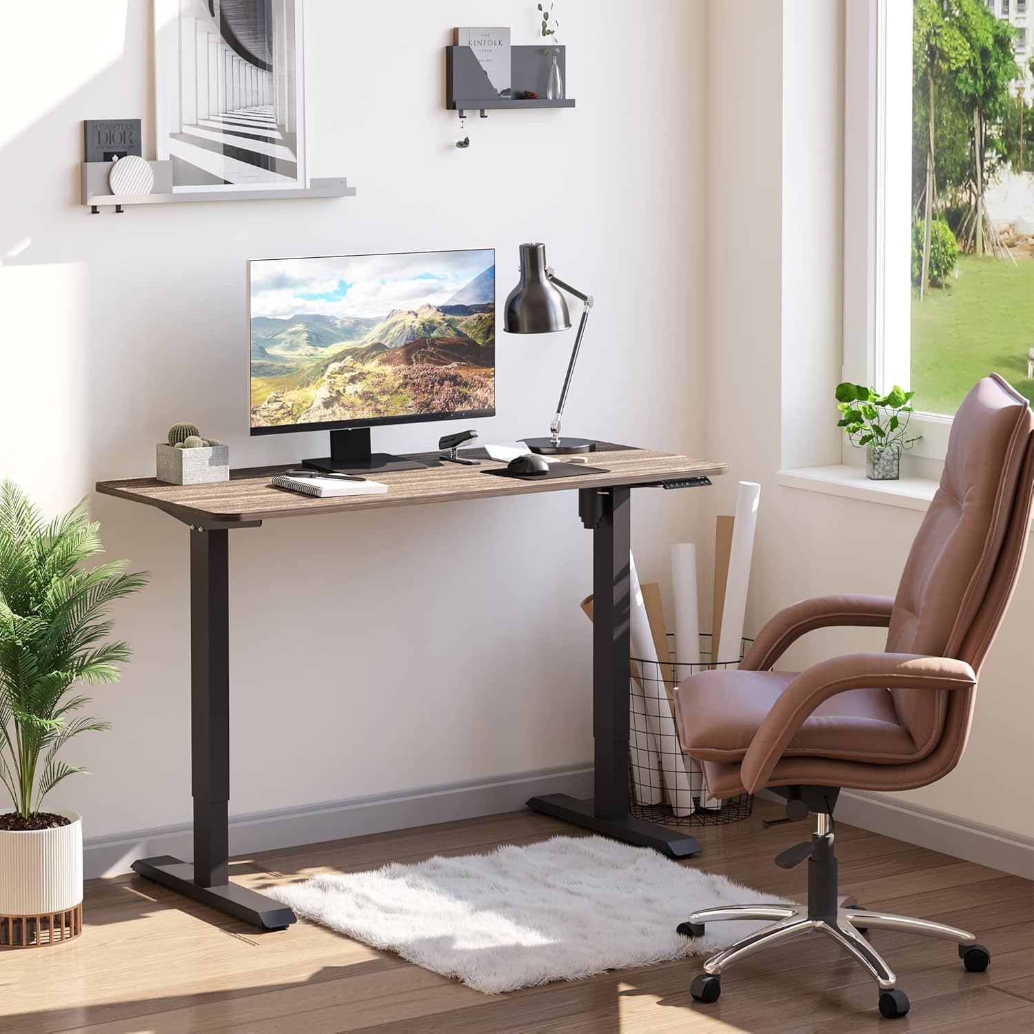 Buy Vinsetto Electric Height Adjustable Standing Desk with 54 Desktop