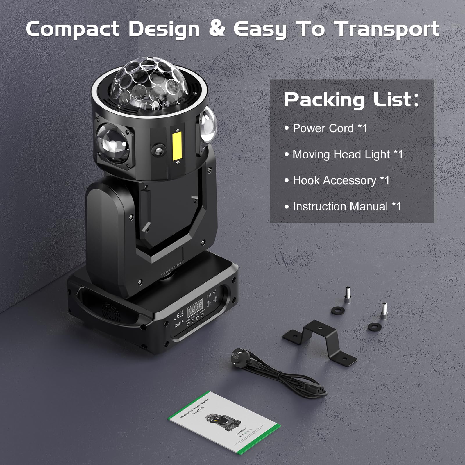 150W Moving Head LED RGBW Beam Discokugel Partylicht Stroboskop Lichteffekte für Disco Party Club Weihnachten Bühnenlicht
