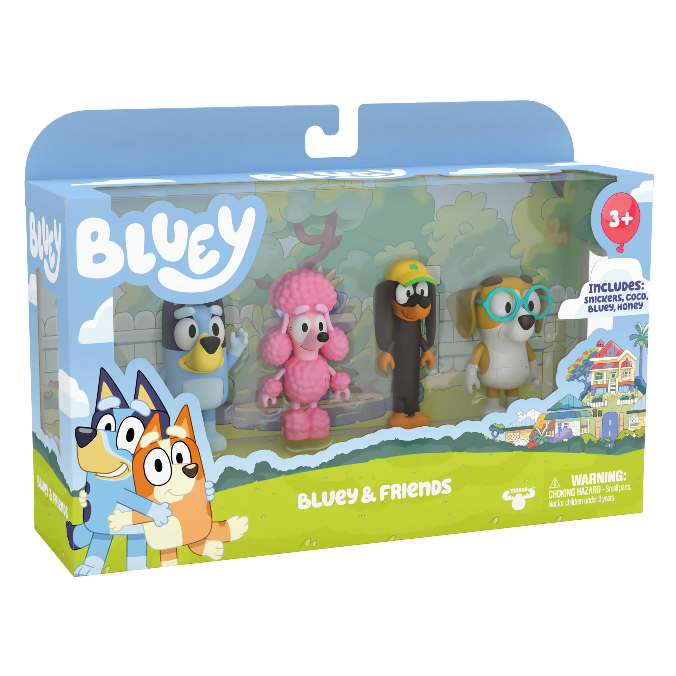 BlueY 4er-Figuren-Set Freunde, Coco, Snickers und Honey; 6,3-7,6 cm große Figuren mit beweglichen Gelenken – offizieller Sammelartikel, Blau – Ansicht 9