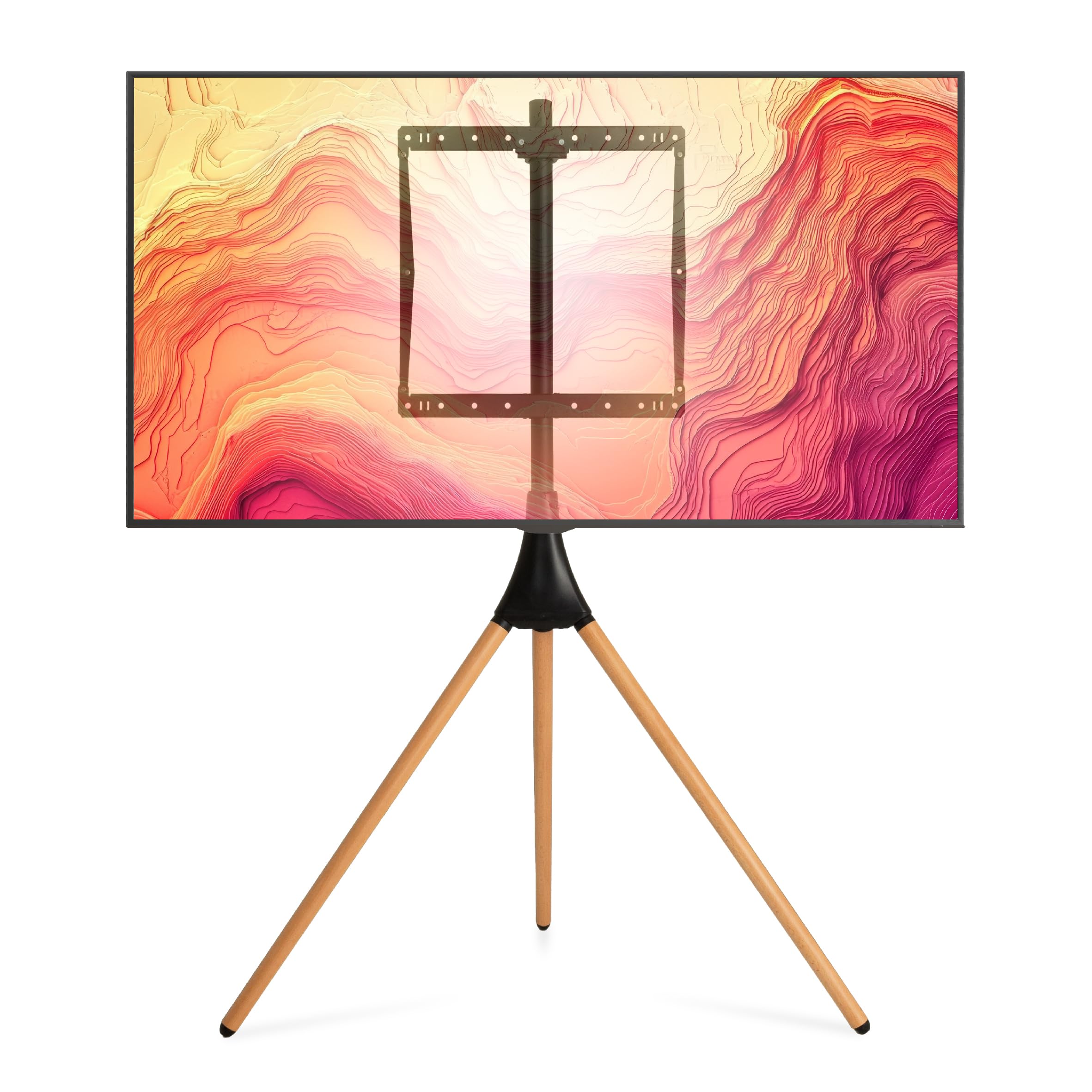 MAHARA Wooden Easel TV Stand - Three Leg Tripod TV Floor Stand