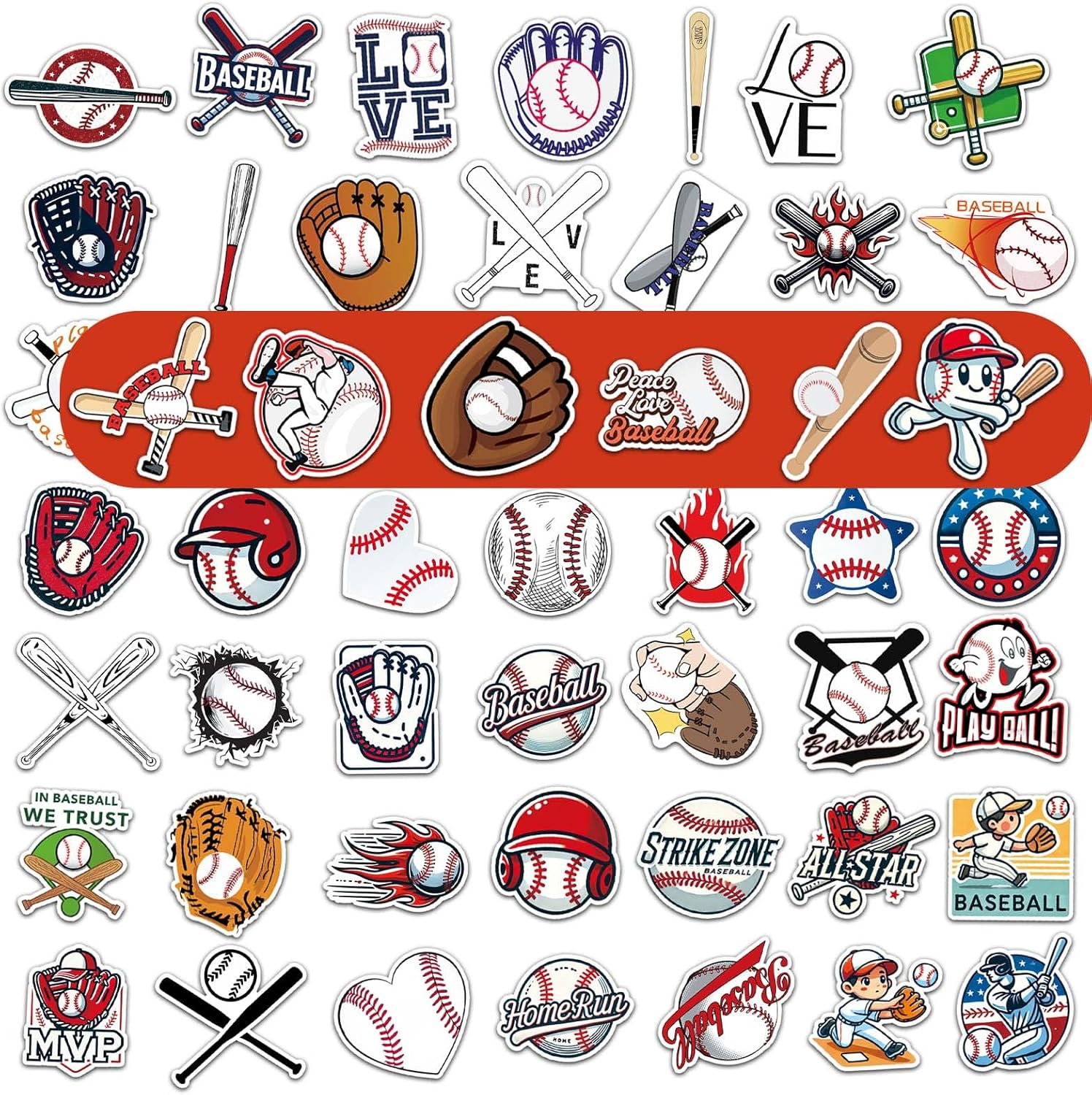 12 Pack Baseball Water Bottle Bulk with 300 PCS Stickers 20 oz Reusable BPA-Free Water Bottles for Boys Sports Squeeze Bottles Baseball Party Favors Gifts For Team - Image 5