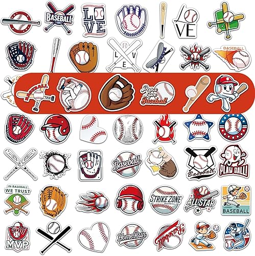 Miniatura 7 de Botellas de agua de béisbol para niños de 18 onzas y 100 calcomanías de béisbol deportivas aisladas de acero inoxidable, accesorios de béisbol,