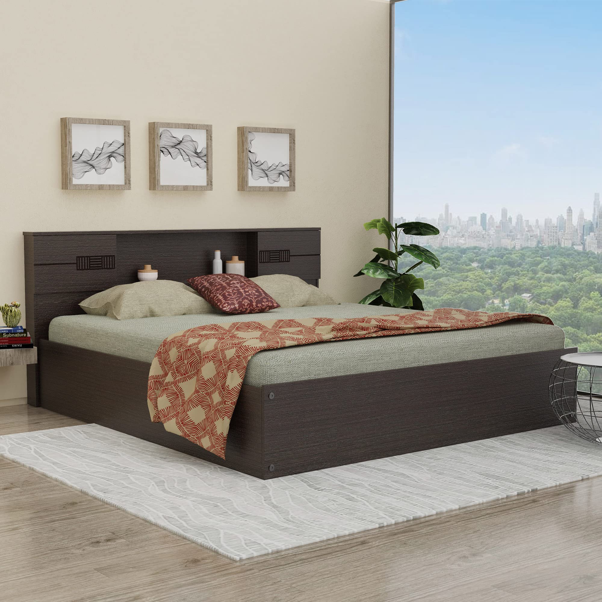 Artemis Collection Adikia King Box Bed by DF2H (With Storage, Wenge)