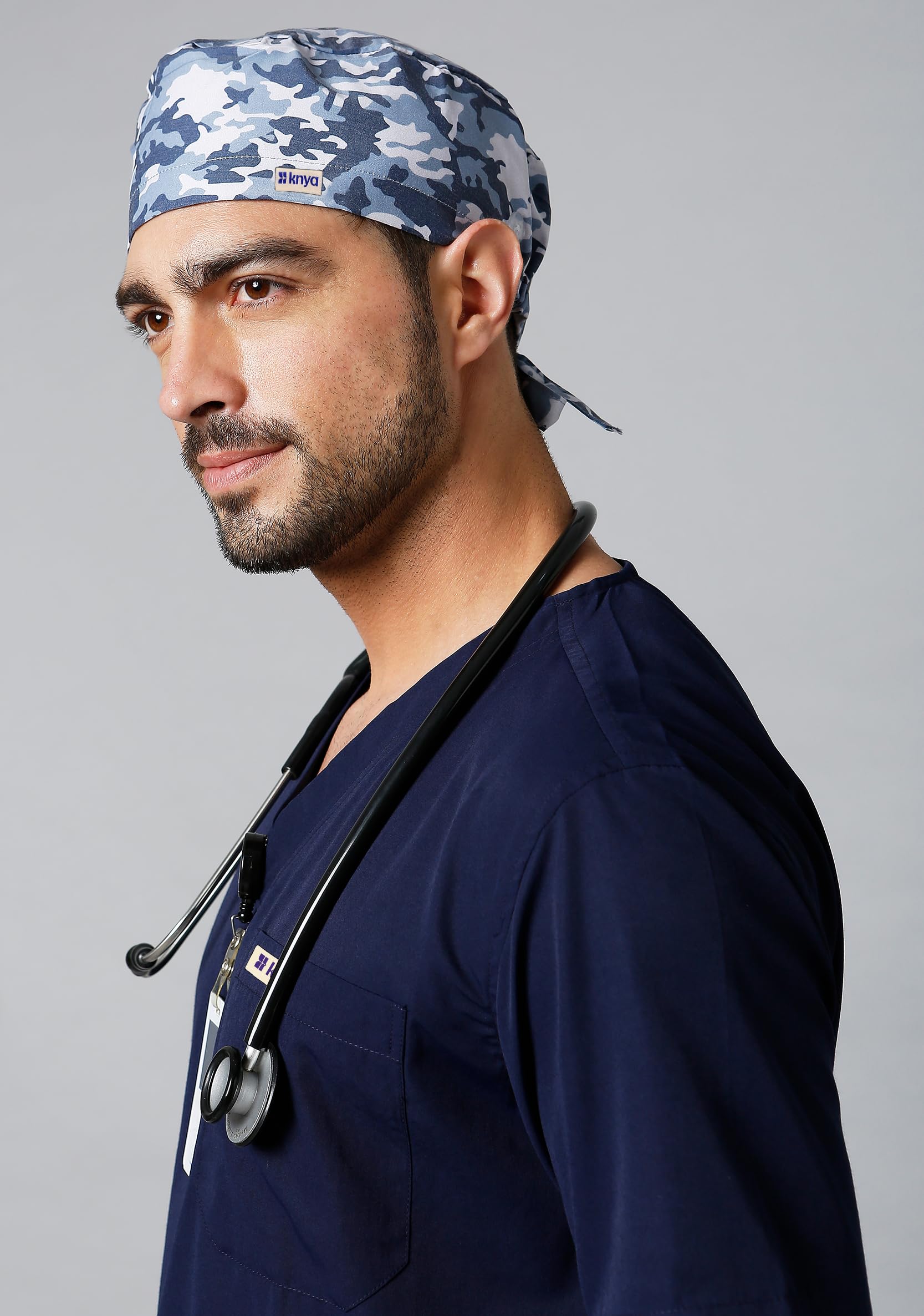 KNYA Unisex Printed Scrub Caps for Doctors. (Camouflage)-image-39