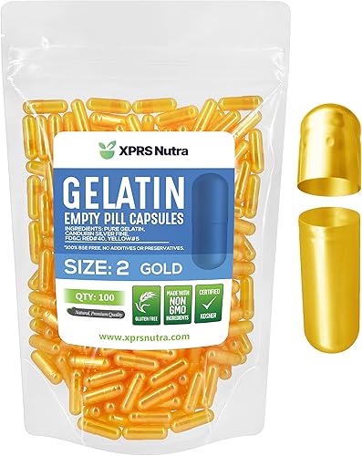 Miniatura 30 de XPRS Nutra Cápsulas vacías de tamaño 2 – 1000 cápsulas de gelatina vacías transparentes – Pastillas de relleno de cápsulas de bricolaje – Cápsulas