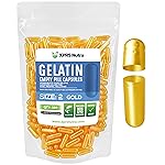 XPRS Nutra Size 2 Empty Capsules - 100 Count Empty Gelatin Capsules - Pills DIY Capsule Filling - Pure Bovine Pill Gel Caps for Do-It-Yourself Supplements (Gold)