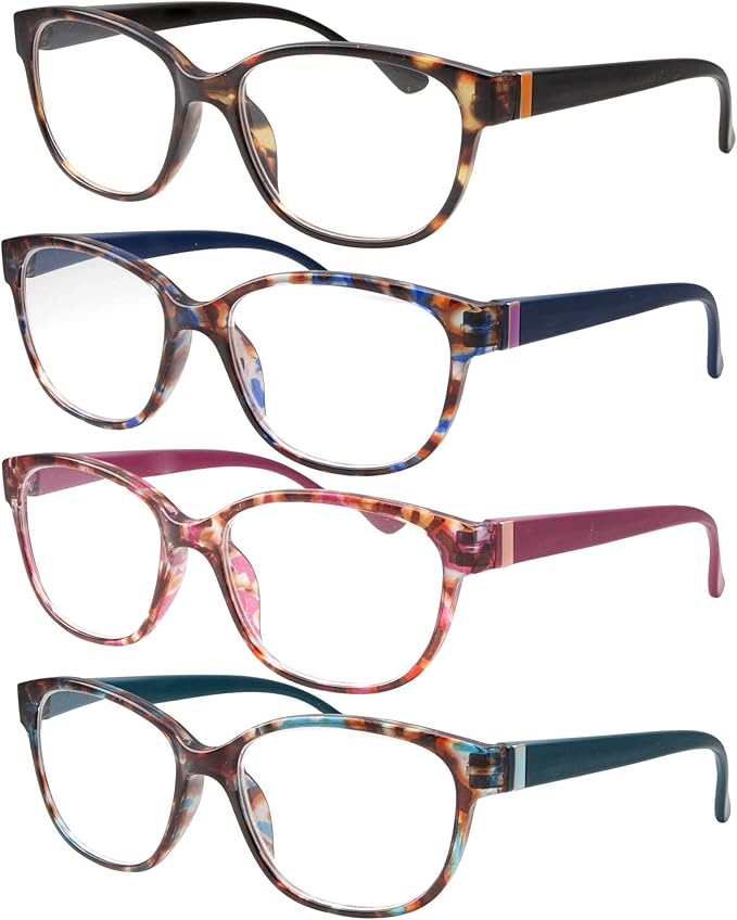 4 Pairs High Magnification Power Womens Reading Glasses