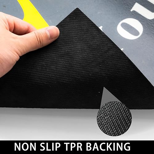 Miniatura 4 de Eanpet Tapete divertido para puerta delantera, tapete de bienvenida de 2 x 3 pies, tapete de goma fina antideslizante para exteriores, impermeable,