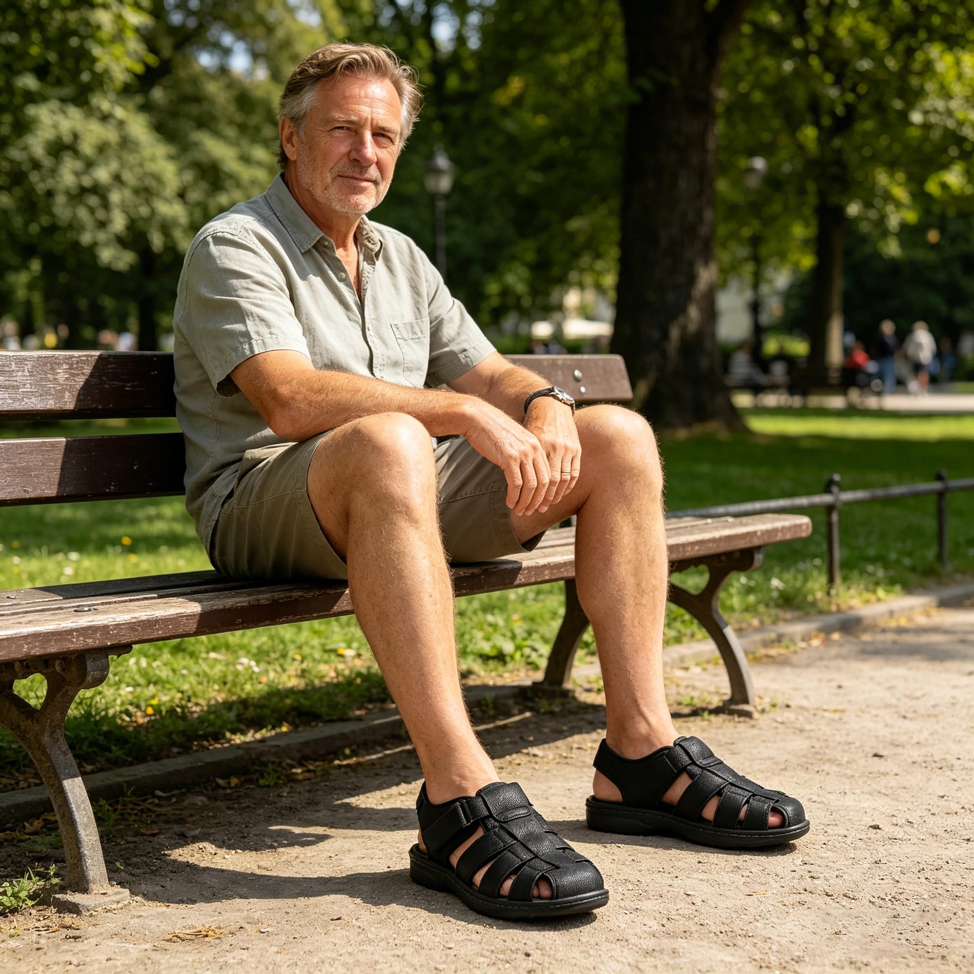 Sandalias Para Hombre Con Punta Cerrada Ajustables Cómodas Antideslizantes Para Verano Y Aire Libre MOX250661ES