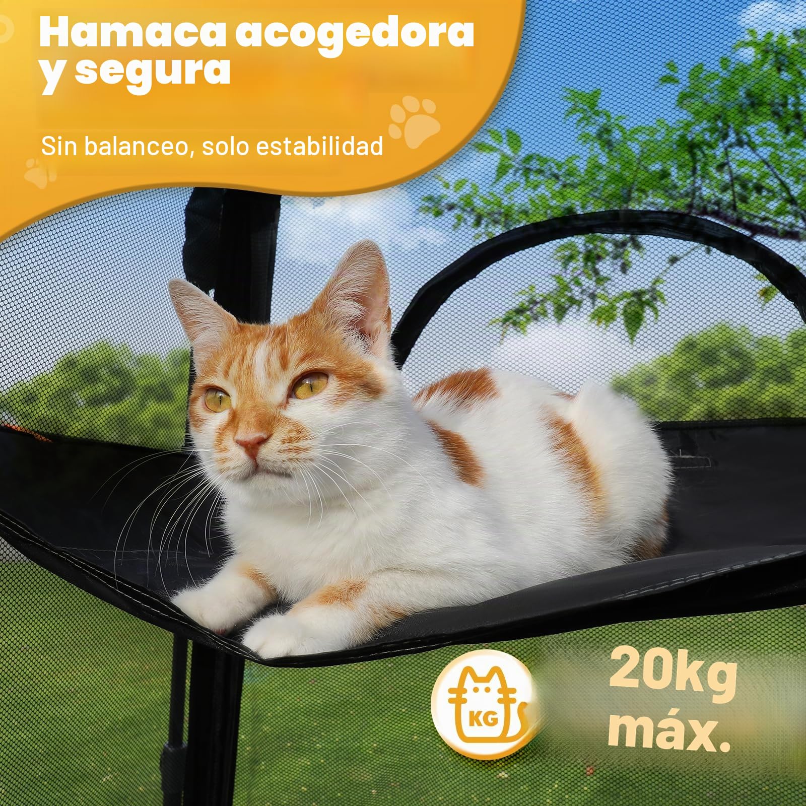 Rywell - Recinto Extragrande para Gatos al Aire Libre, 3 Niveles, espaciosa, Resistente a la Intemperie y al Sol, con 5 Ventanas, recinto Plegable para Gatos para Patio, Camping, Interior (Incluye