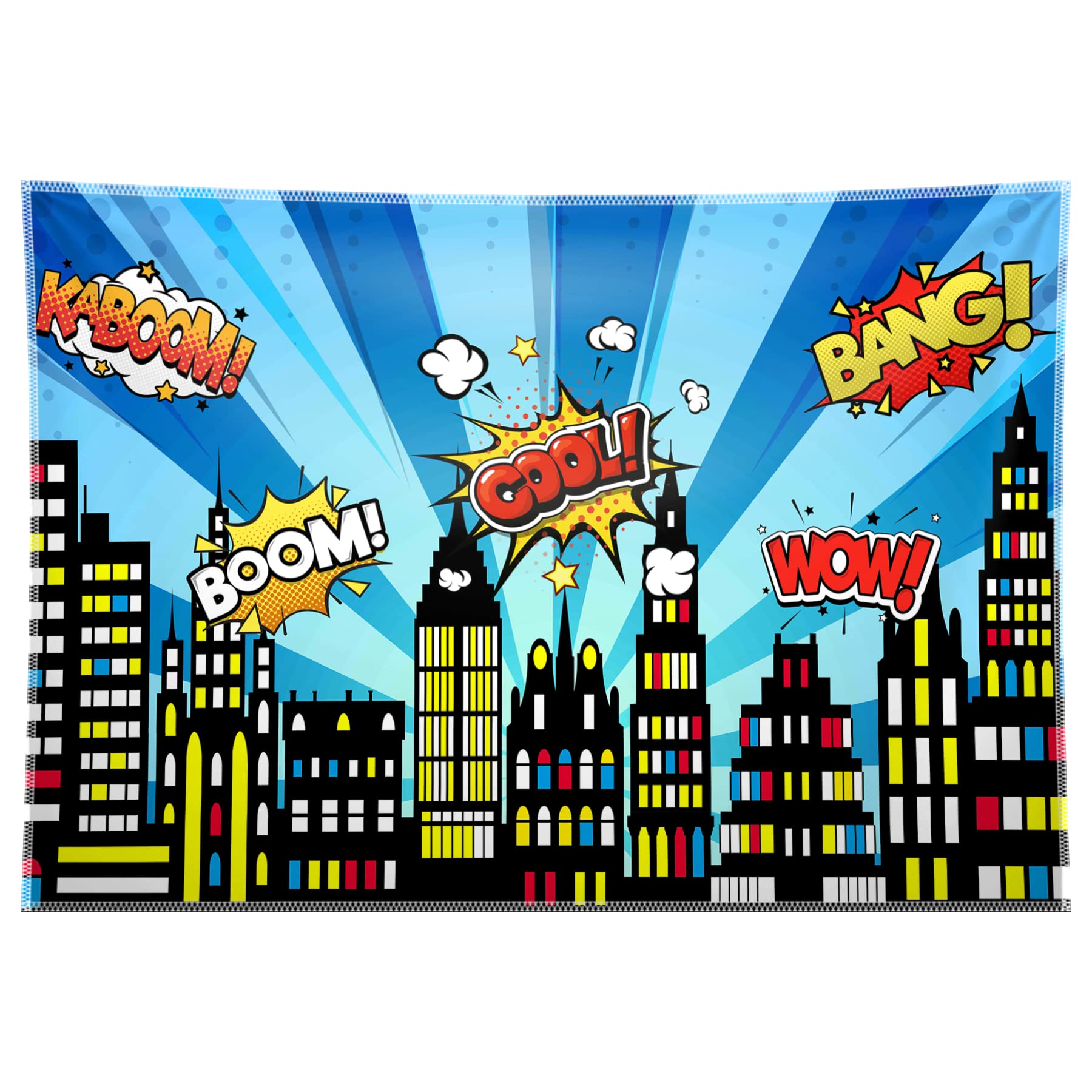 Buy Allenjoy 7x5ft Superhero Cityscape Theme Backdrop American Comics