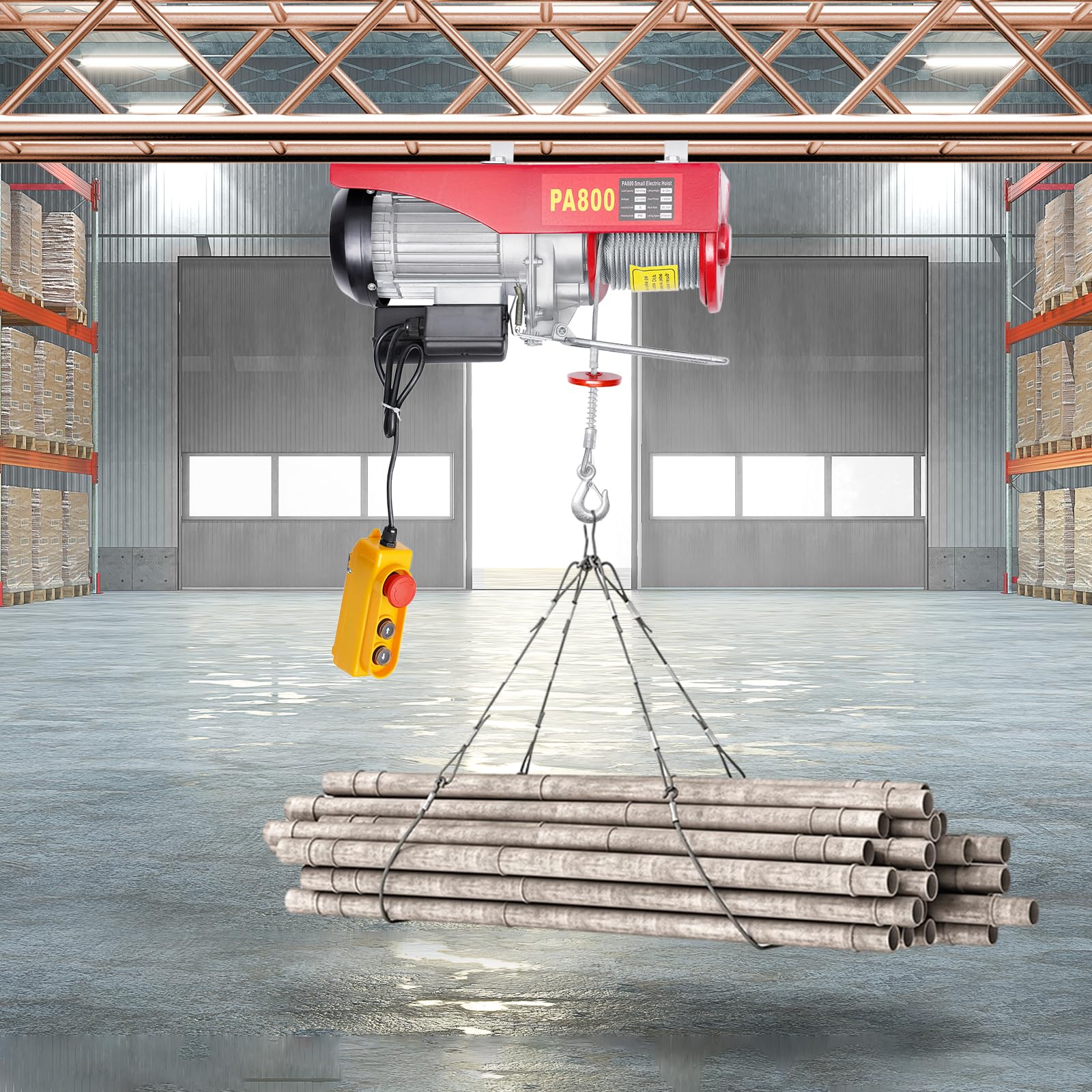 Paranchi elettrici, 500KG-1000KG verricello a fune paranco gru argano ponteggio Hoist argano gru garage sollevatore a cavo 220V 1600W per fabbriche magazzini costruzione costruzione ferroviaria