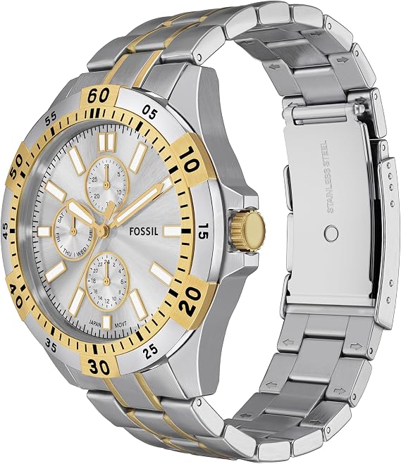 Fossil Men's Watch, Garrett Multifunction Stainless Steel Watch for Men