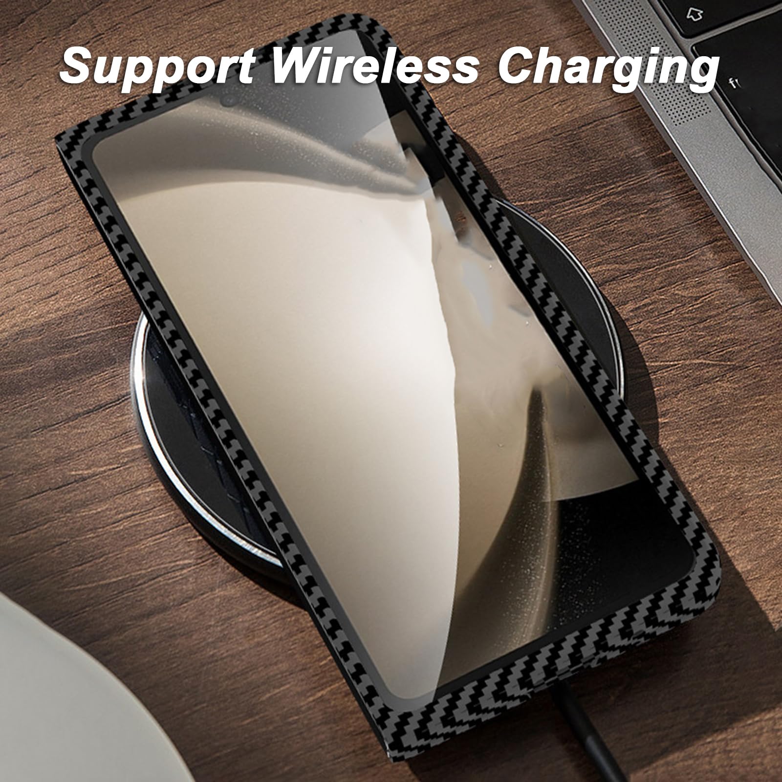 Magnetica Cover per Samsung Galaxy Z Fold 8 Ultra, Fibra Carbonio Modello