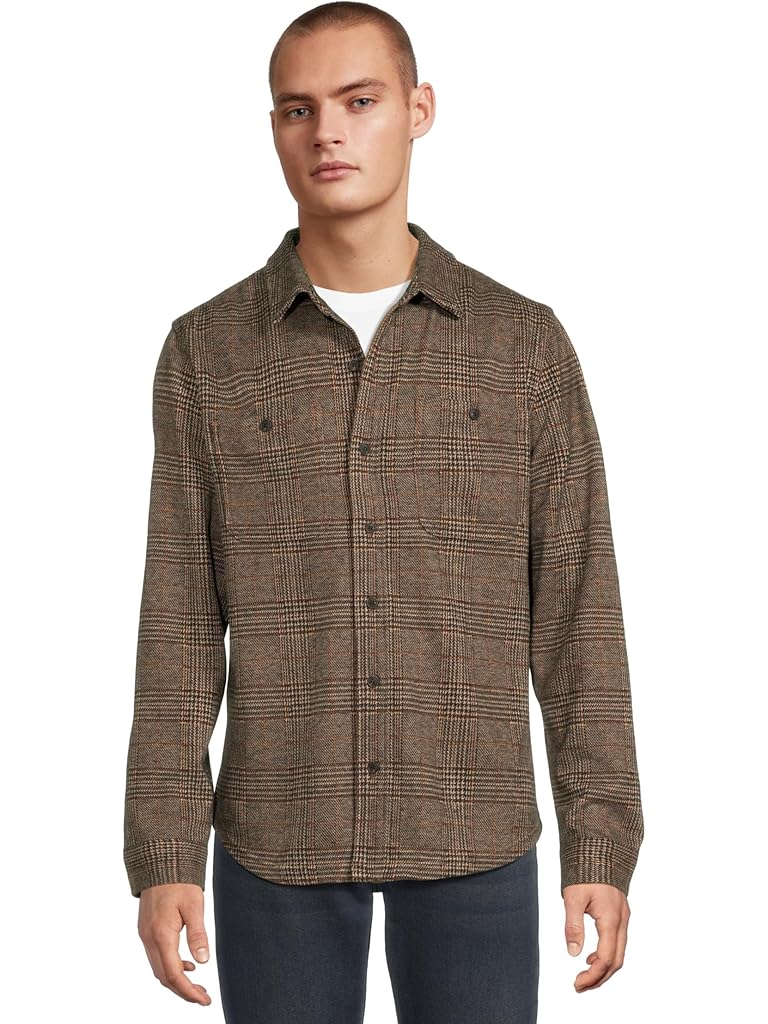 Brown Liverpool Los Angeles Knit Long Sleeve Button Up Shirt