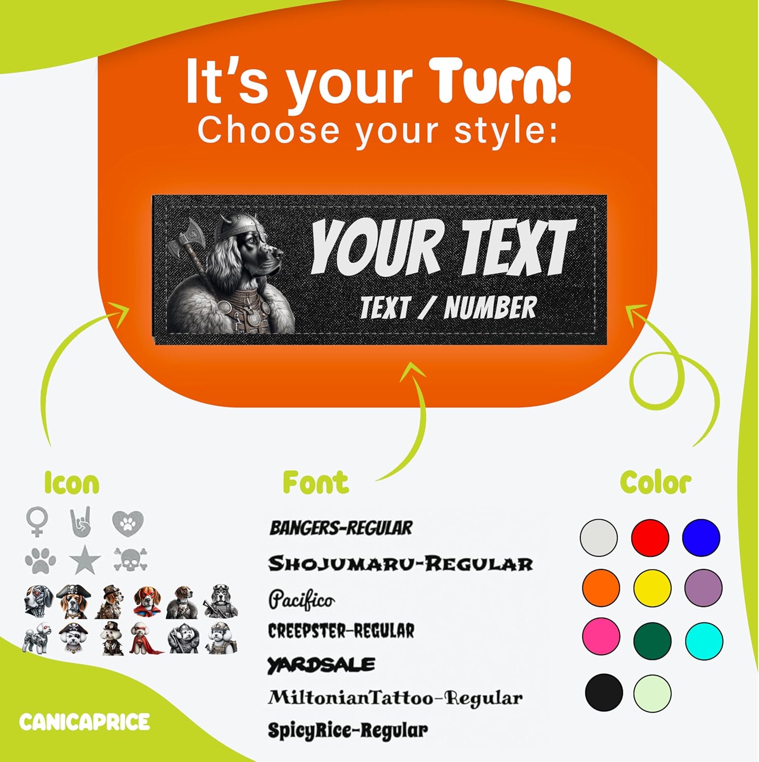 Pack of 2 Tactical Dog Harness Tags - 2 Self-Gripping Patches Compatible with Julius, OneTigris, Rabbitgoo... Original Safety Accessory (11 x 3 cm) 5