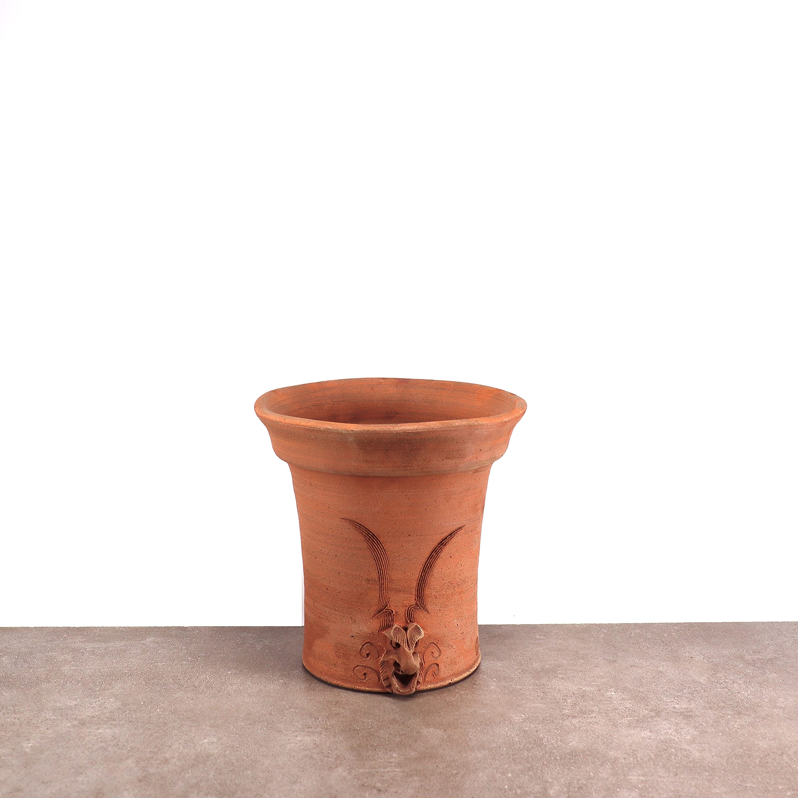 Palatina Werkstatt hoher Blumentopf Blumenkübel aus Terracotta | frostfester Pflanzgefäß Pflanztopf Deko für Innen Außen (M)