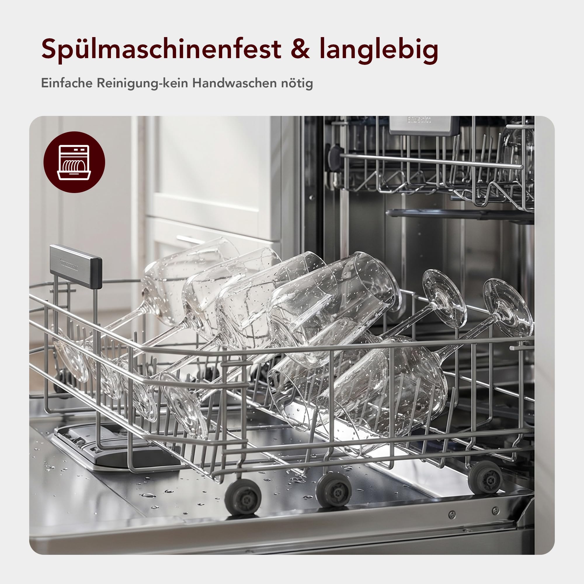 GENICOOK Rotweingläser 6er Set 530 ml – Mundgeblasene Kristallglas Weingläser, bleifrei & spülmaschinenfest, dünnrandig mit langem Stiel – elegante Weinkelche für Rotwein, Weißwein & Geschenkidee