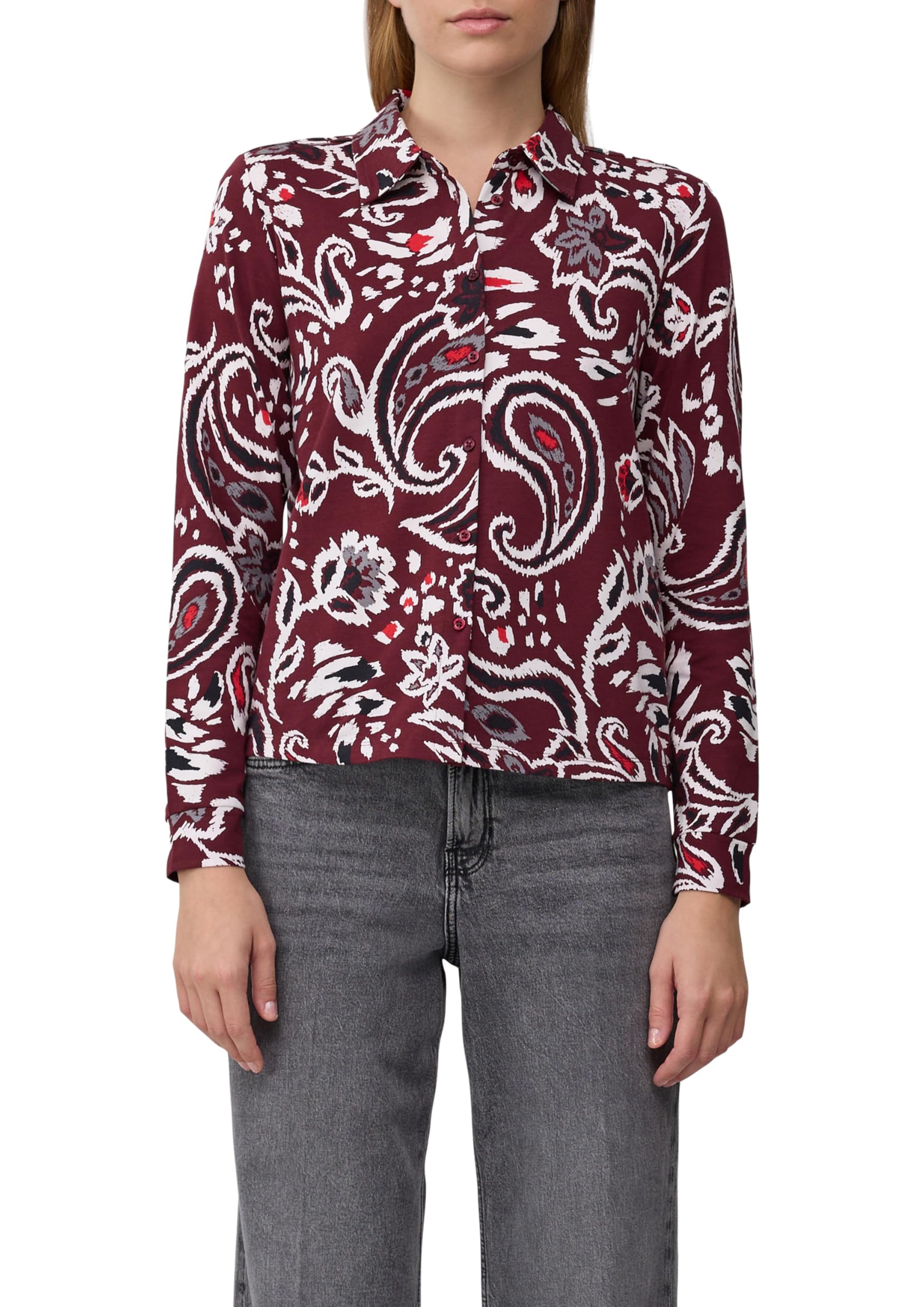 s.Oliver Langarmshirt mit Hemdkragen