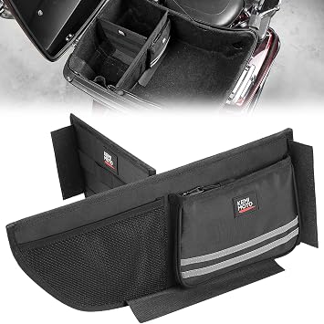 KEMIMOTO Organizer for Tour Pack Storage bag with Mesh Pocket and Dividers Compatible With Touring CVO Road Glide Ultra Limited Tri Glide 2014-2025