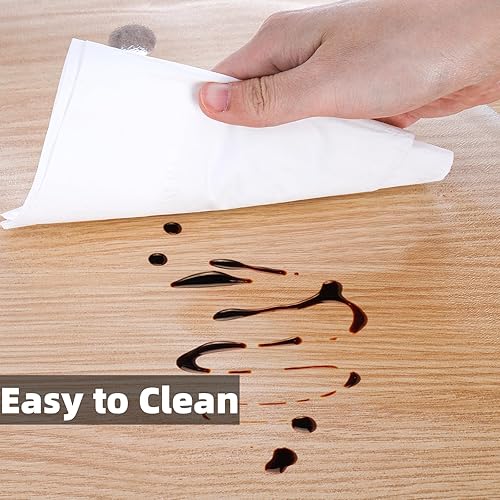 Miniatura 6 de Peohud Protector de mesa transparente de 48 x 24 pulgadas, protector de mesa de plástico esmerilado de 0.059 in de grosor, protector de vinilo