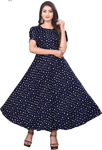 QENA NEW Aline Maxi Dress for Womens Regular Casual WEAR