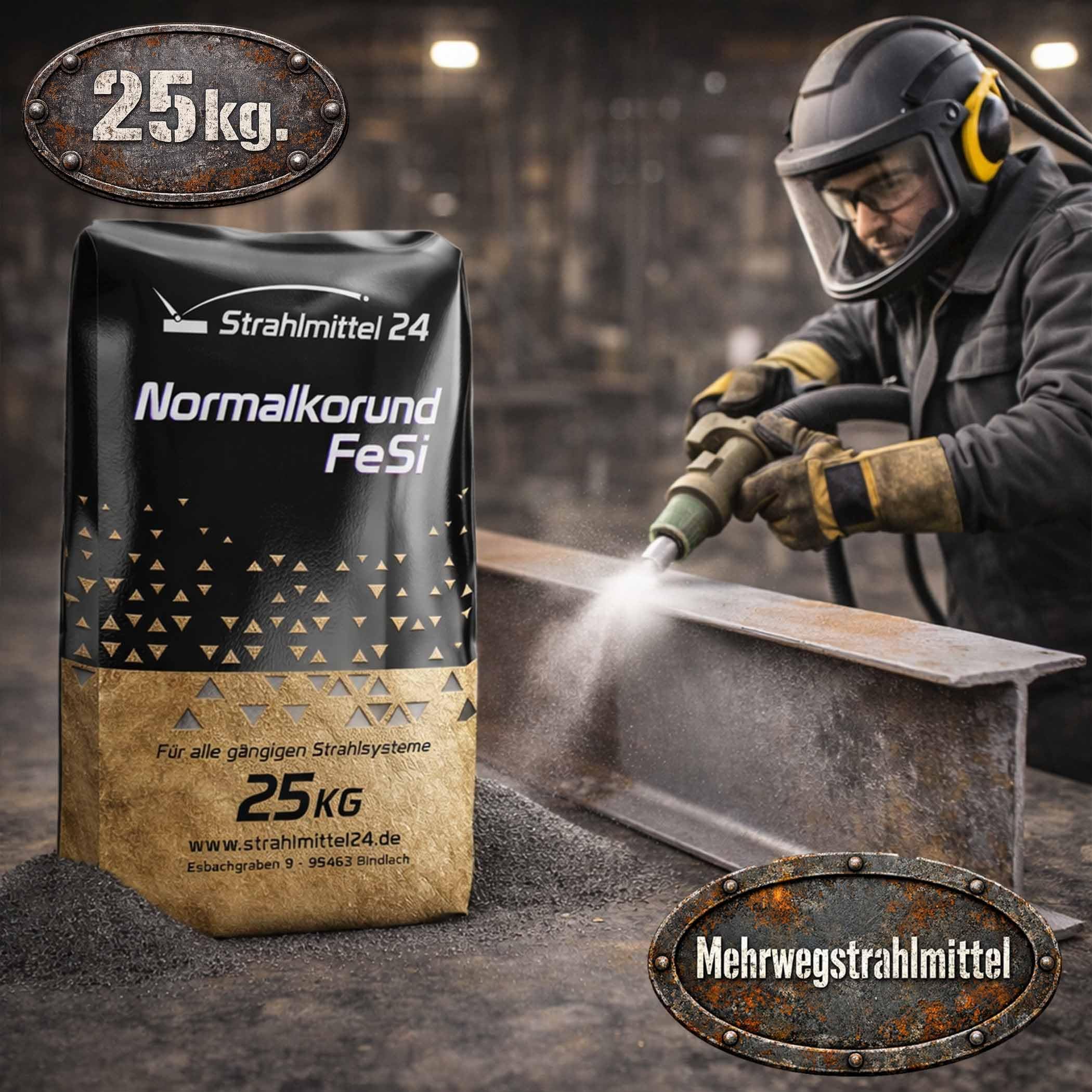 Samore 25 KG Normalkorund FeSi 0,12-0,25 mm Strahlmittel